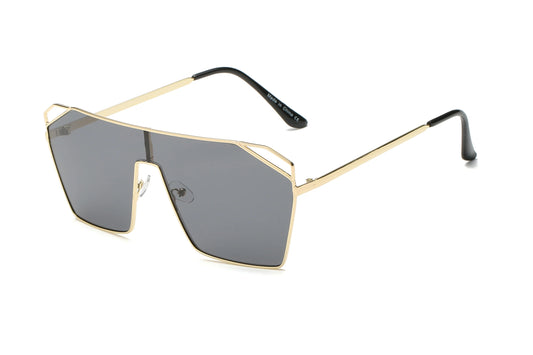 Flat Top Metal Square Sunglasses