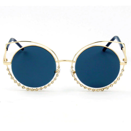 Pearl-Studded Cat Eye Sunglasses