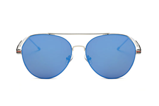 Aviator Mirrored Lens Sunglasses