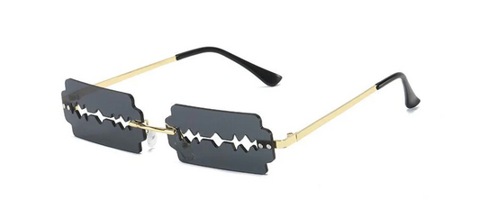 Rimless Rectangle Razor Blade Sunglasses